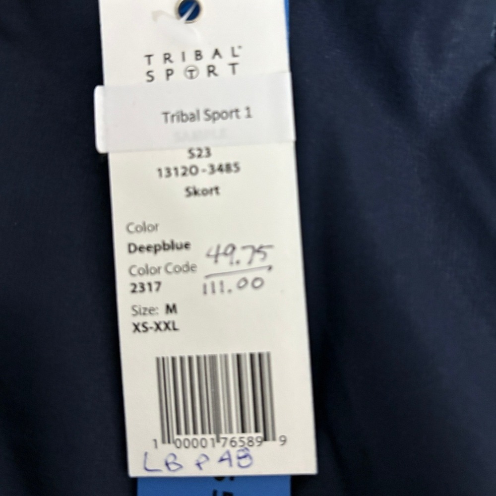 Tribal Sport Womens Deepblue Pleated Tie Dye Skort UPF 50 Size Medium‎ NWT - Picture 6 of 7